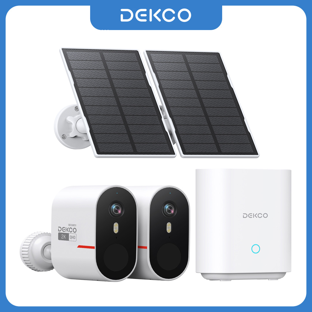 Home Security And Cctv - Dekco 3MP WiFi Solar Camera System