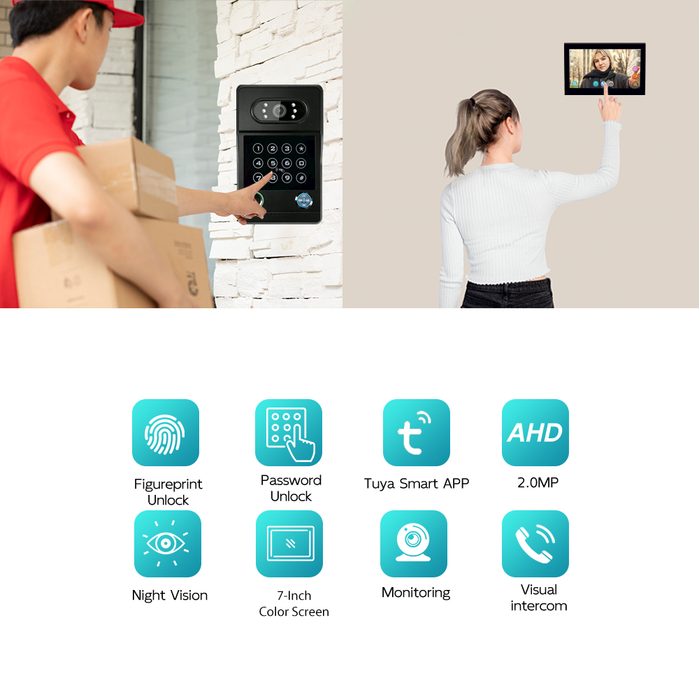 Tuya Smart Video Doorbell Syst - Home Security Video Recording Systems recension och pris