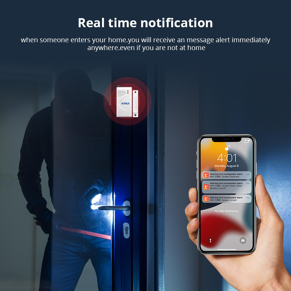 KERUI Tuya Smart WIFI Wireless - Home Security Zones recension och pris