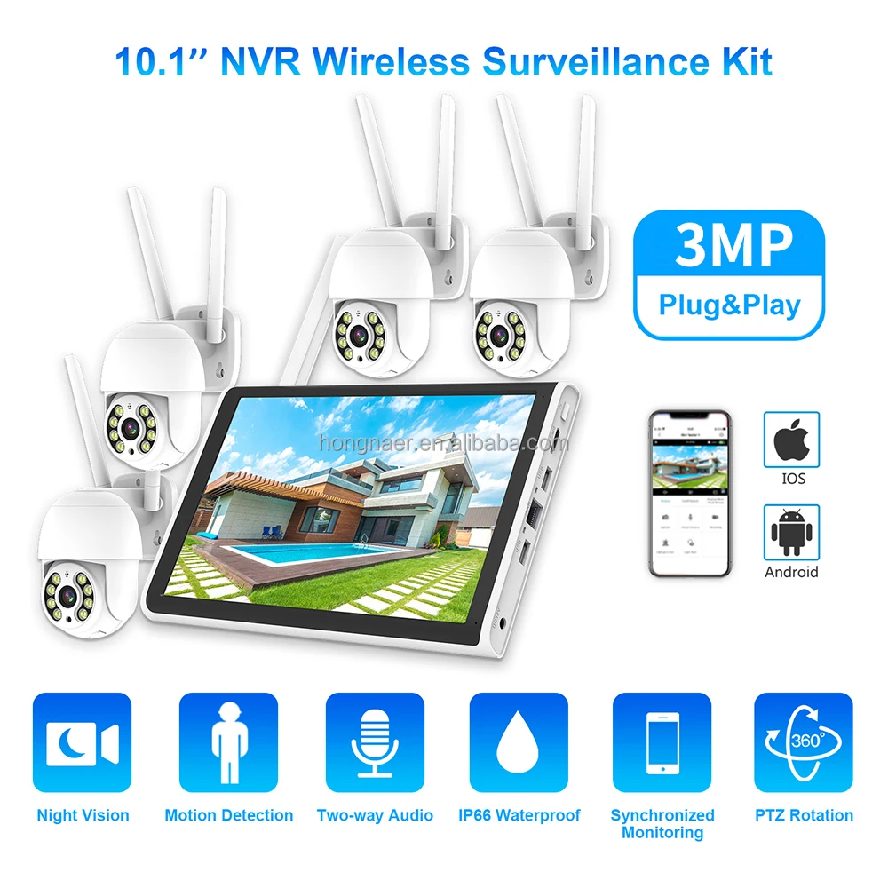 2026 Hongnaer 3MP 4 Channel Wi - Home Security And Cctv recension och pris