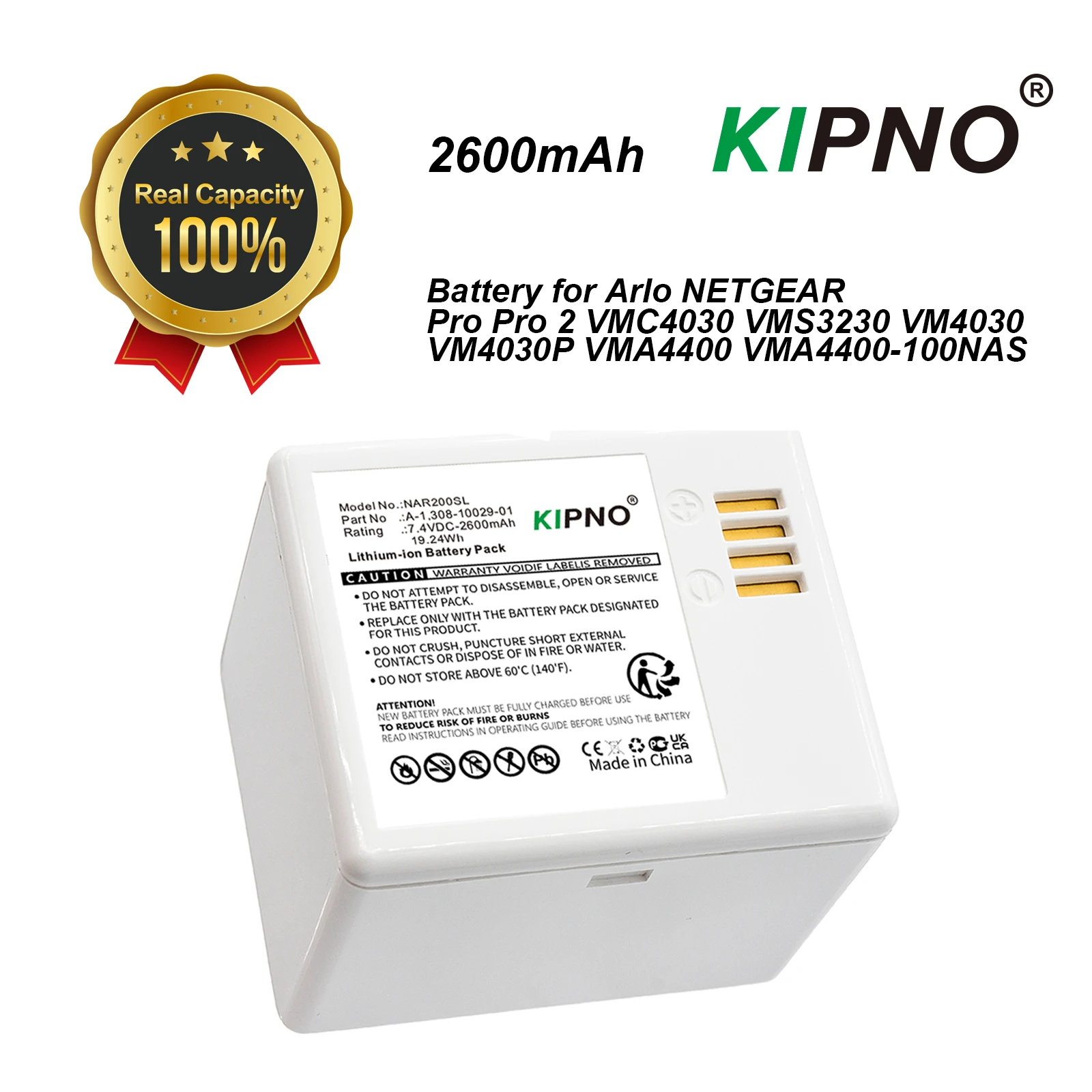 KIPNO Replacement Battery A-1  - Home Security Arlo recension och pris