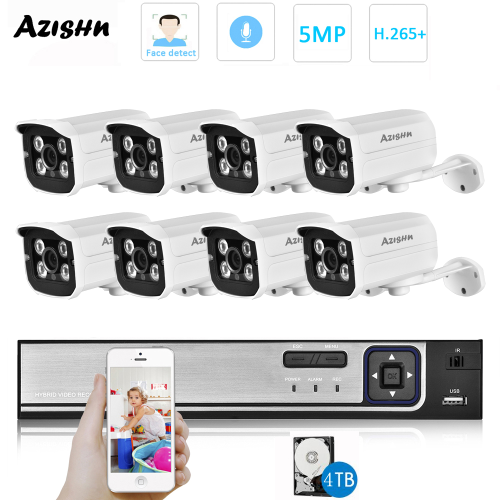 H.265 HD 5MP POE NVR Kit Stree - Home Security Video Recording Systems recension och pris