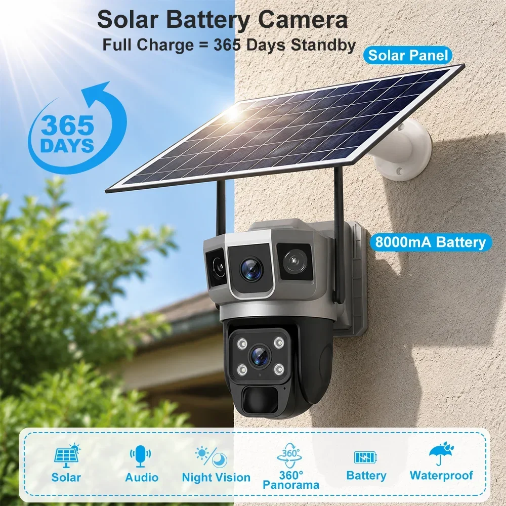 V380 4K 3 Screens 4G Camera So - Home Security And Cctv recension och pris