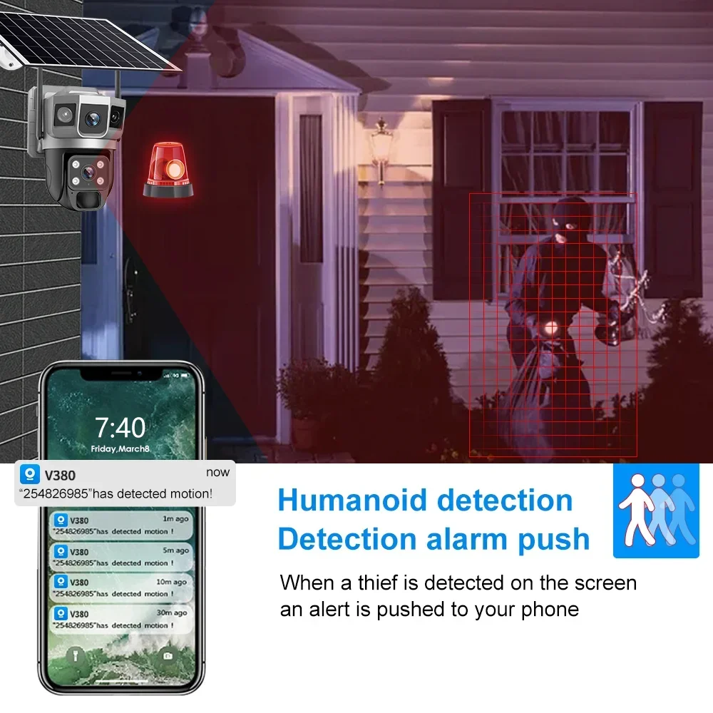 V380 4K 3 Screens 4G Camera So - Home Security And Cctv recension och pris