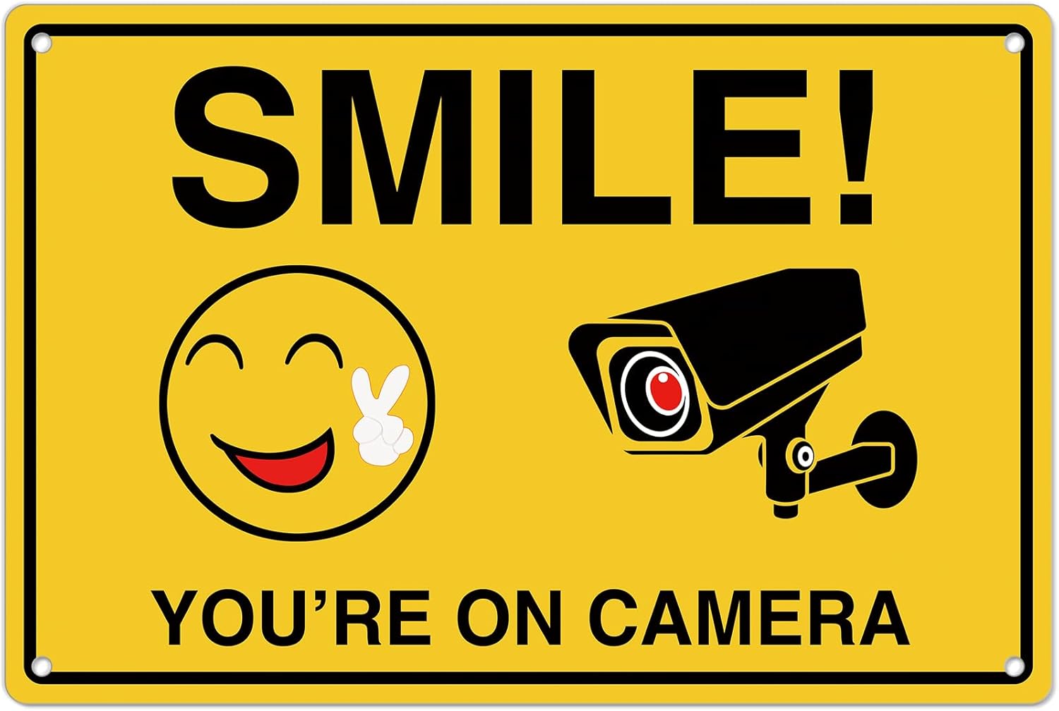 Smile Youre On Camera Signs ;  - Home Security Group recension och pris