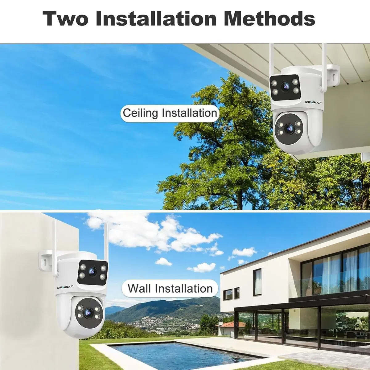 GENBOLT PTZ WiFi Security Came - Home Security System Installation recension och pris