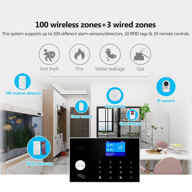 KERUI 4G Alarm System with Wir - Home Security Zones recension och pris