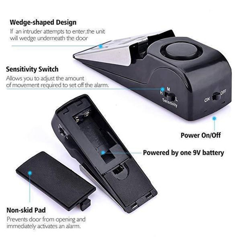 Wireless Door Stop Alarm Lock  - Home Security System Installation recension och pris