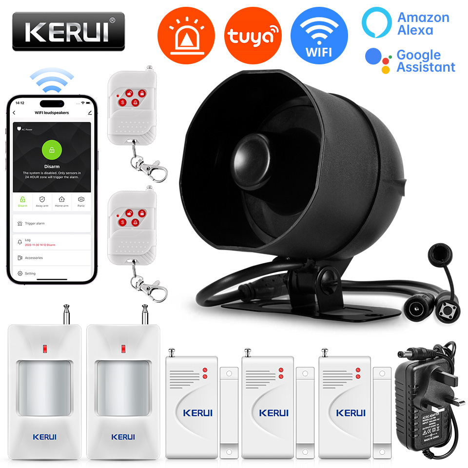 KERUI 120db Siren Alarm System - Home Security System Installation recension och pris