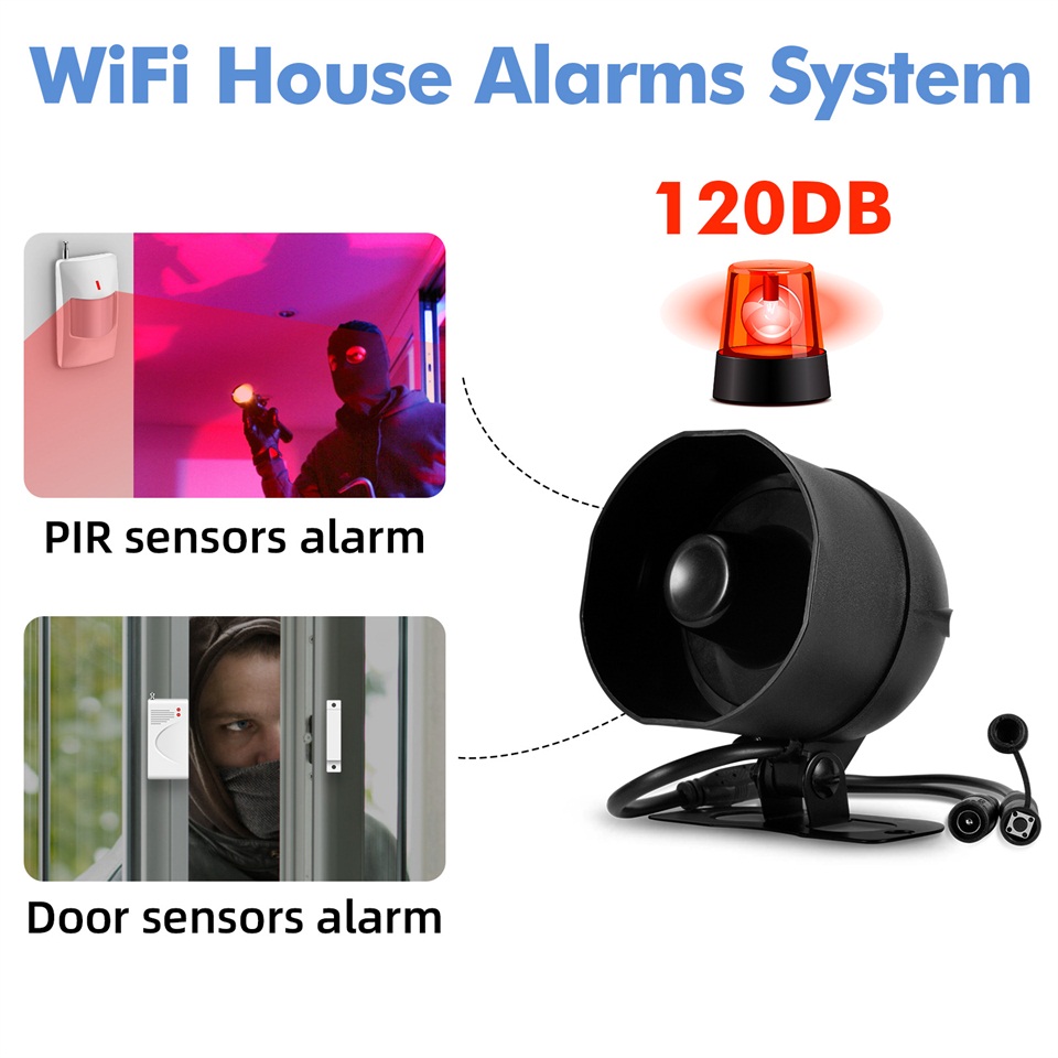KERUI 120db Siren Alarm System - Home Security System Installation recension och pris