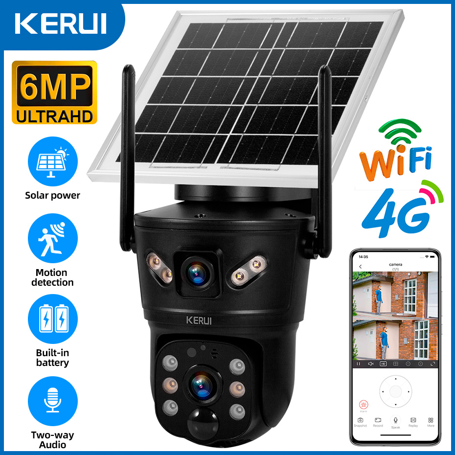KERUI Outdoor 6MP Solar Camera - Home Security And Cctv recension och pris