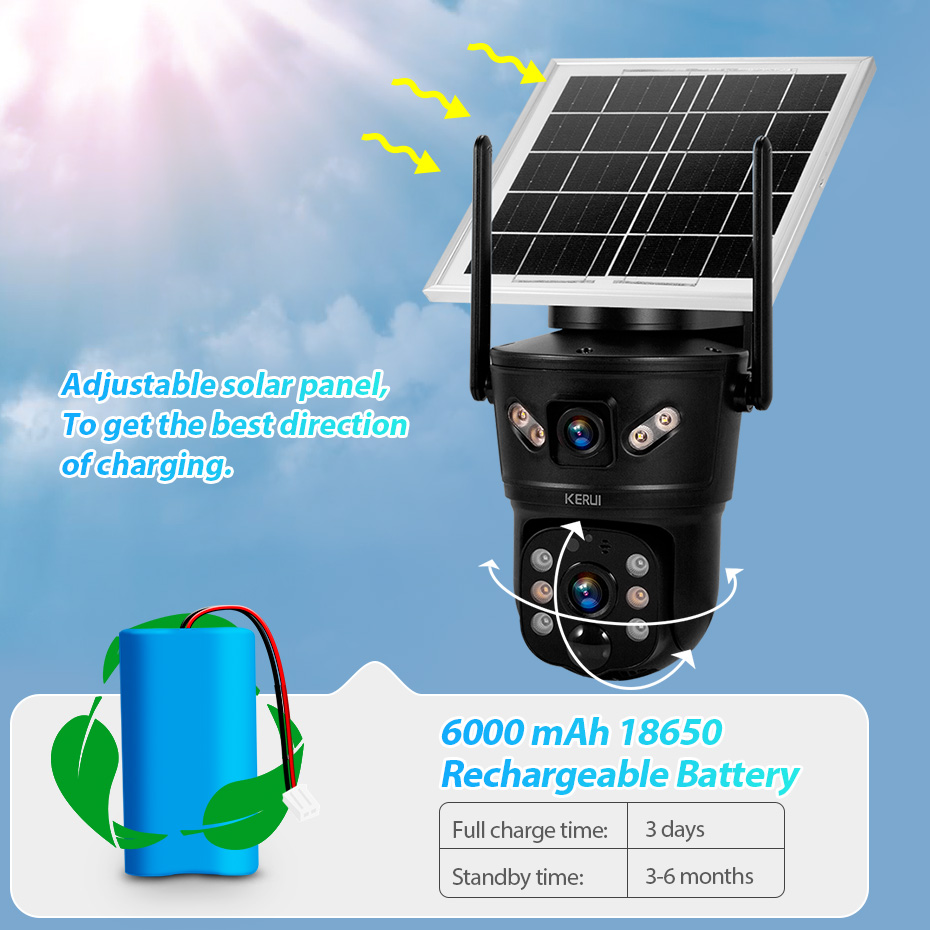 KERUI Outdoor 6MP Solar Camera - Home Security And Cctv recension och pris
