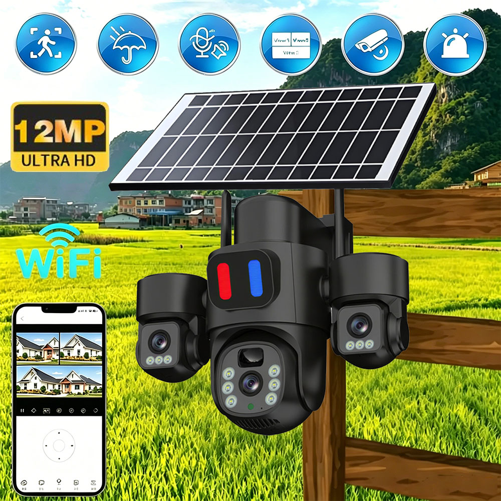 Solar WiFi PTZ Camera Outdoor  - Home Security And Cctv recension och pris