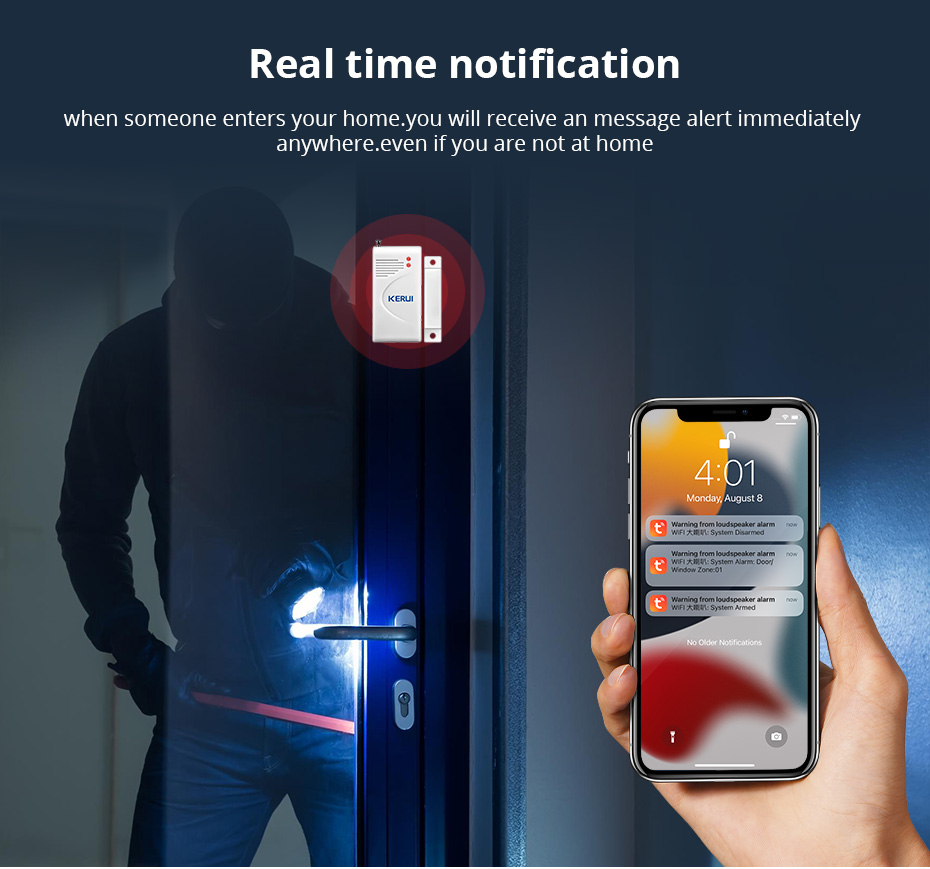 KERUI Tuya WIFI Loudly Speaker - Home Security System Installation recension och pris