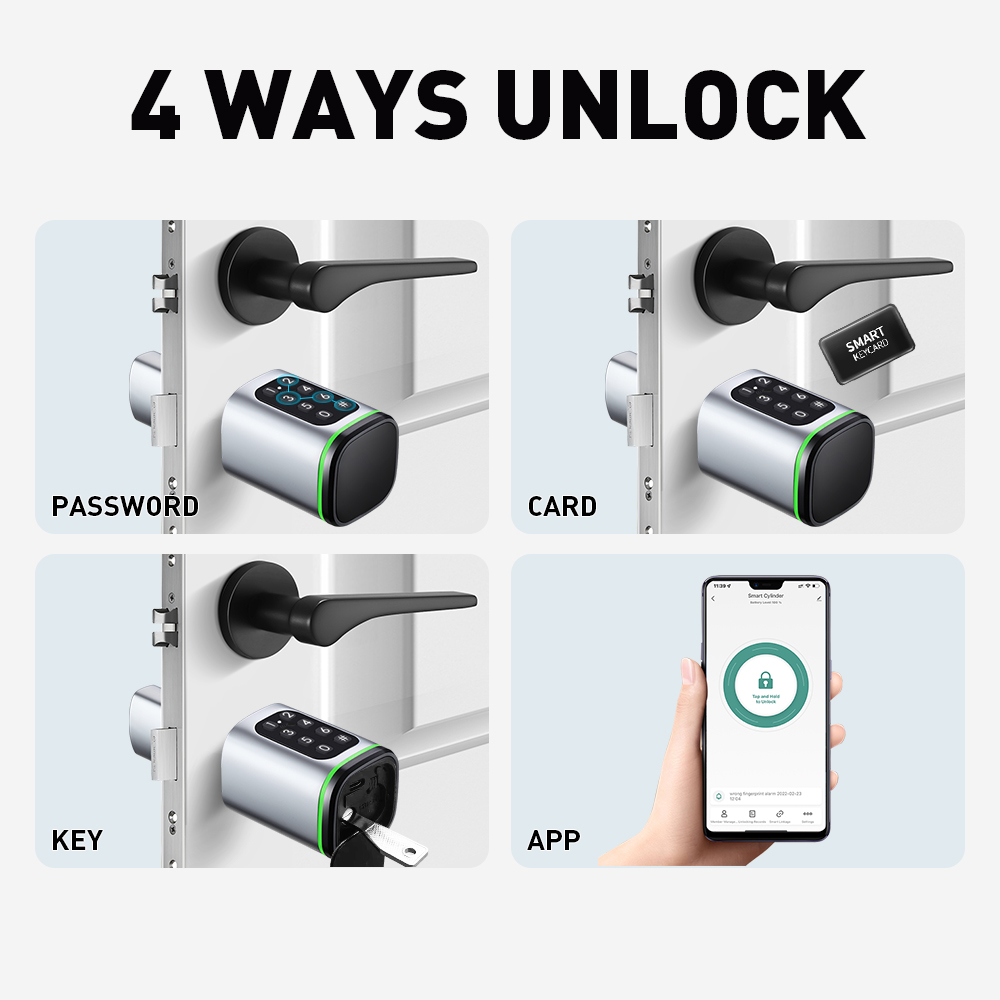Smart Cylinder Lock Tuya 60-90 - Home Security Group recension och pris